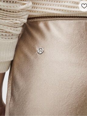 Lululemon Satin Metallic A-Line Midi Skirt in Champagne